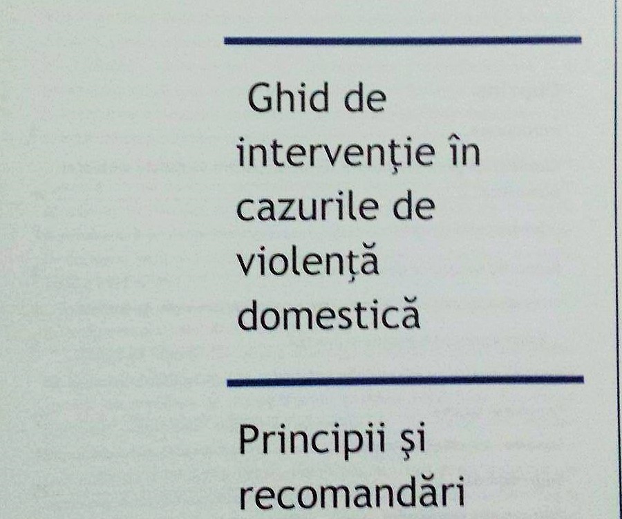 A fost lansat „Ghidul de intervenție în cazurile de violență domestică”