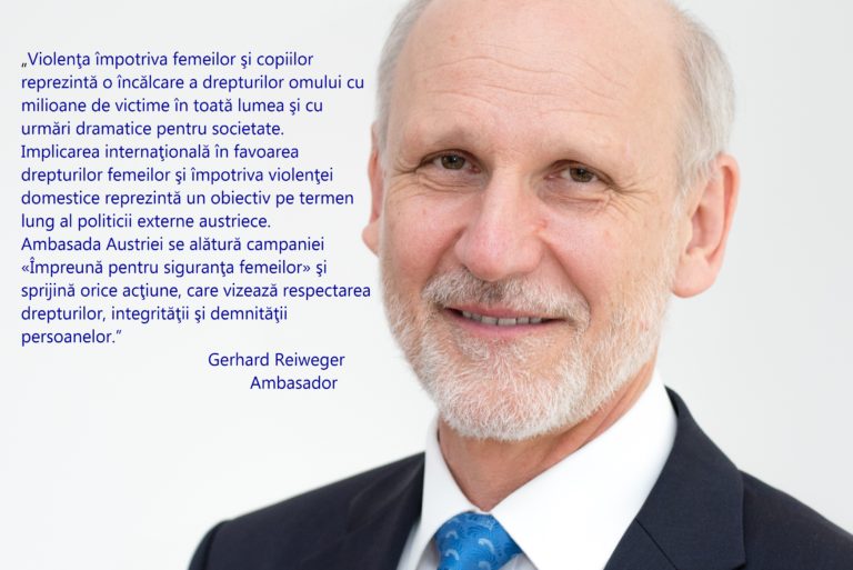 Ambasadorul Austriei, Gerhard Reiweger, sprijină marșul ”Împreună pentru siguranța femeilor”